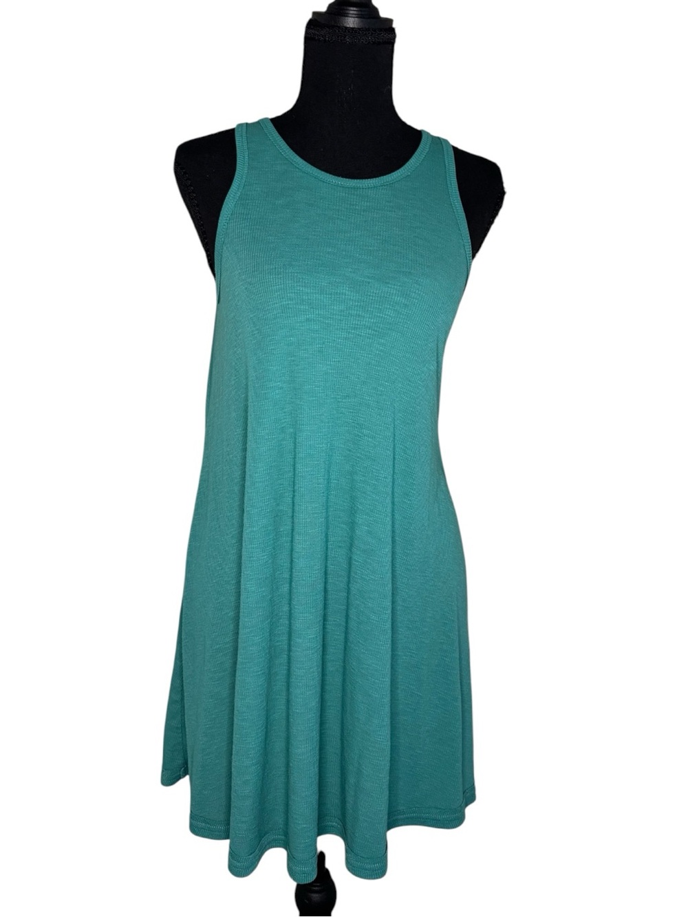 Free People Beach "La Nite" Ribbed Tank Dress Coverup in teal
